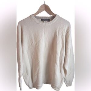 Oscar Jacobson Classic Cream Men's Wool Sweater